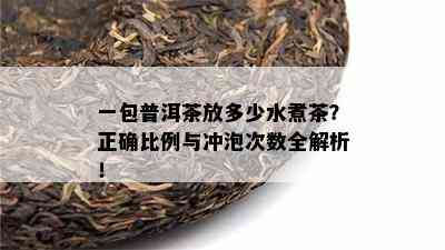 一包普洱茶放多少水煮茶？正确比例与冲泡次数全解析！