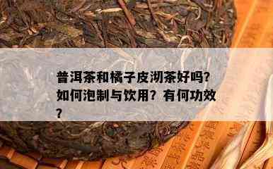 普洱茶和橘子皮沏茶好吗？如何泡制与饮用？有何功效？