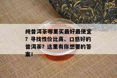 纯普洱茶哪里买更好更便宜？寻找性价比高、口感好的普洱茶？这里有你想要的答案！