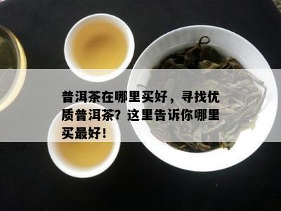 普洱茶在哪里买好，寻找优质普洱茶？这里告诉你哪里买更好！