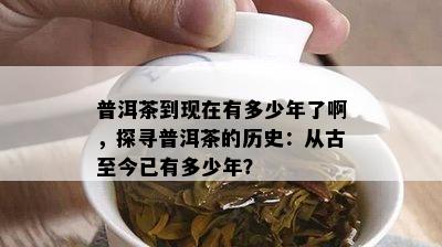 普洱茶到现在有多少年了啊，探寻普洱茶的历史：从古至今已有多少年？