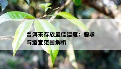 普洱茶存放更佳湿度：要求与适宜范围解析