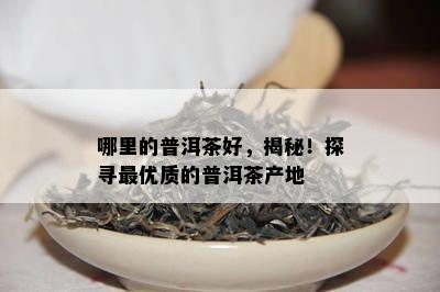 哪里的普洱茶好，揭秘！探寻更优质的普洱茶产地