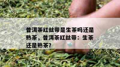 普洱茶红丝带是生茶吗还是熟茶，普洱茶红丝带：生茶还是熟茶？