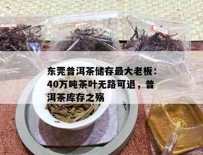 东莞普洱茶储存更大老板：40万吨茶叶无路可退，普洱茶库存之殇