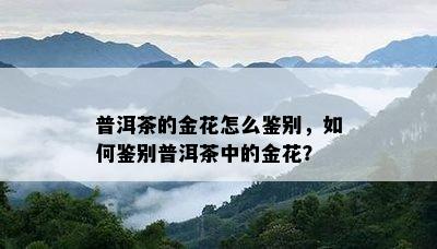 普洱茶的金花怎么鉴别，如何鉴别普洱茶中的金花？