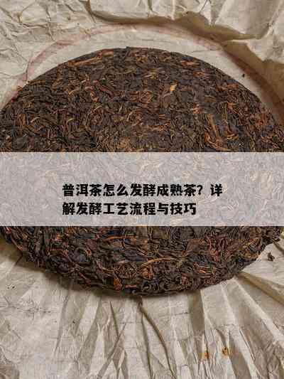 普洱茶怎么发酵成熟茶？详解发酵工艺流程与技巧