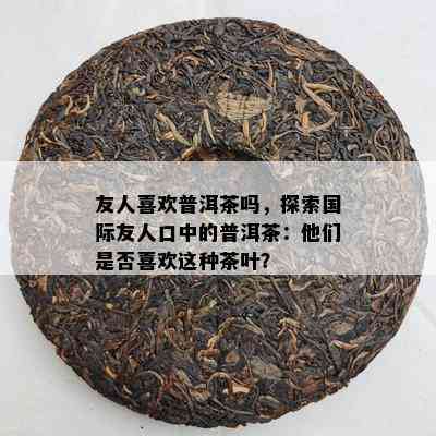 友人喜欢普洱茶吗，探索国际友人口中的普洱茶：他们是否喜欢这种茶叶？