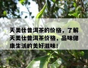 天美仕普洱茶的价格，了解天美仕普洱茶价格，品味健康生活的美好滋味！