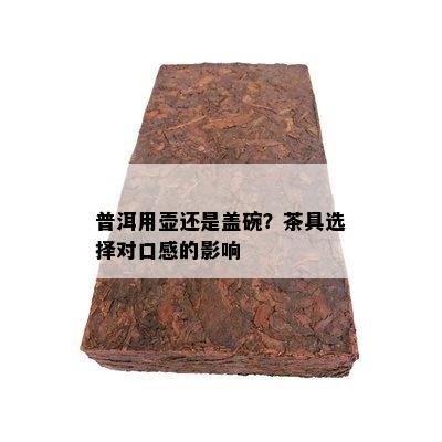 普洱用壶还是盖碗？茶具选择对口感的影响