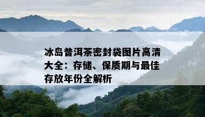 冰岛普洱茶密封袋图片高清大全：存储、保质期与更佳存放年份全解析