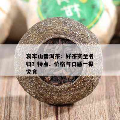 哀牢山普洱茶：好茶实至名归？特点、价格与口感一探究竟