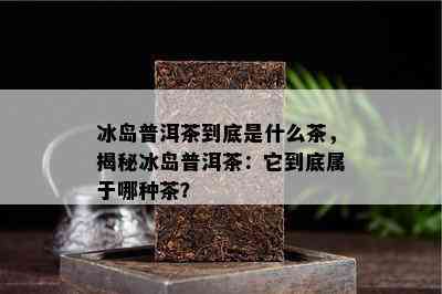 冰岛普洱茶到底是什么茶，揭秘冰岛普洱茶：它到底属于哪种茶？