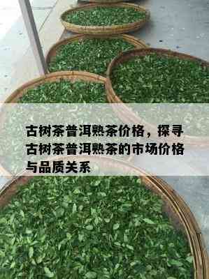 古树茶普洱熟茶价格，探寻古树茶普洱熟茶的市场价格与品质关系