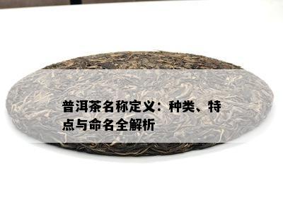 普洱茶名称定义：种类、特点与命名全解析