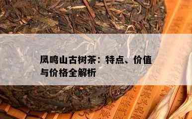 凤鸣山古树茶：特点、价值与价格全解析