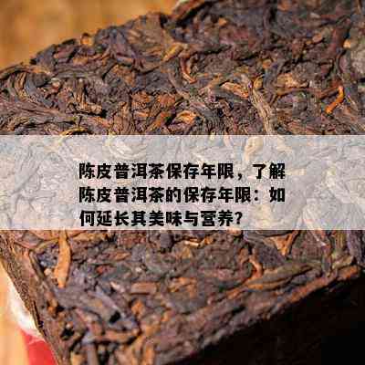 陈皮普洱茶保存年限，了解陈皮普洱茶的保存年限：如何延长其美味与营养？