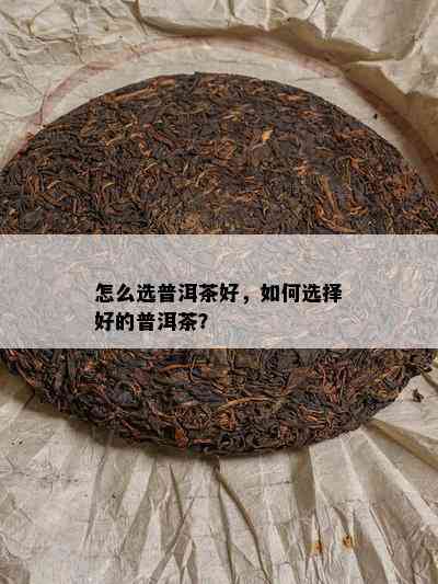 怎么选普洱茶好，如何选择好的普洱茶？