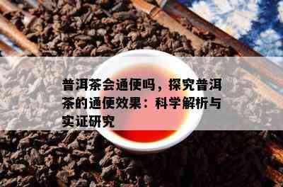 普洱茶会通便吗，探究普洱茶的通便效果：科学解析与实证研究