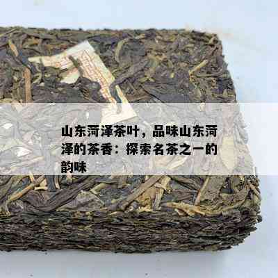 山东菏泽茶叶，品味山东菏泽的茶香：探索名茶之一的韵味