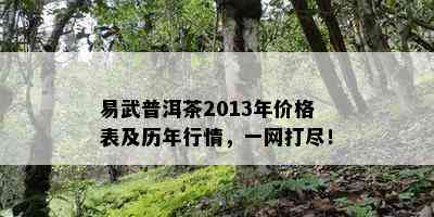 易武普洱茶2013年价格表及历年行情，一网打尽！