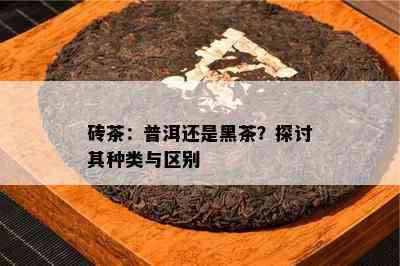 砖茶：普洱还是黑茶？探讨其种类与区别