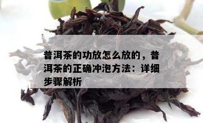 普洱茶的功放怎么放的，普洱茶的正确冲泡方法：详细步骤解析