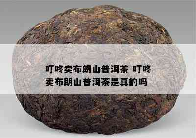 叮咚卖布朗山普洱茶-叮咚卖布朗山普洱茶是真的吗