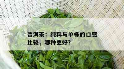 普洱茶：纯料与单株的口感比较，哪种更好？