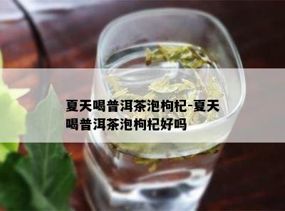 夏天喝普洱茶泡枸杞-夏天喝普洱茶泡枸杞好吗