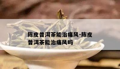 陈皮普洱茶能治痛风-陈皮普洱茶能治痛风吗