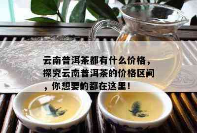 云南普洱茶都有什么价格，探究云南普洱茶的价格区间，你想要的都在这里！