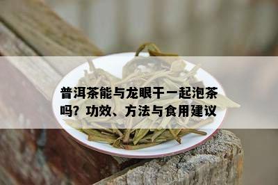 普洱茶能与龙眼干一起泡茶吗？功效、方法与食用建议