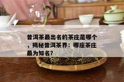 普洱茶最出名的茶庄是哪个，揭秘普洱茶界：哪座茶庄最为知名？