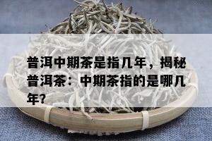 普洱中期茶是指几年，揭秘普洱茶：中期茶指的是哪几年？