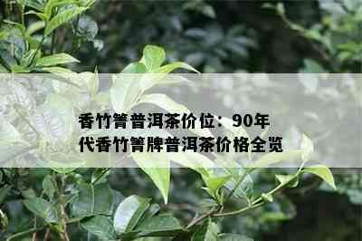 香竹箐普洱茶价位：90年代香竹箐牌普洱茶价格全览