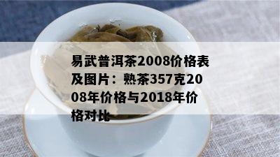 易武普洱茶2008价格表及图片：熟茶357克2008年价格与2018年价格对比