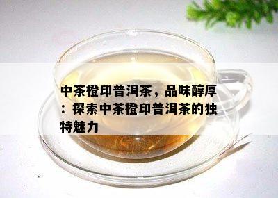 中茶橙印普洱茶，品味醇厚：探索中茶橙印普洱茶的独特魅力