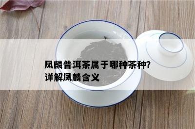 凤麟普洱茶属于哪种茶种？详解凤麟含义