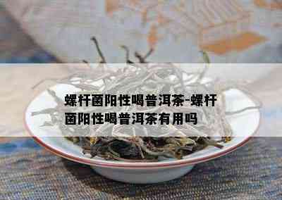 螺杆菌阳性喝普洱茶-螺杆菌阳性喝普洱茶有用吗