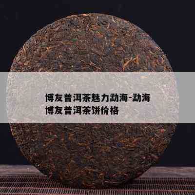 博友普洱茶魅力勐海-勐海博友普洱茶饼价格