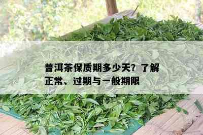 普洱茶保质期多少天？了解正常、过期与一般期限