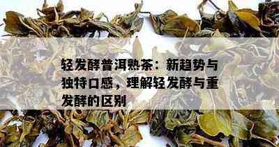 轻发酵普洱熟茶：新趋势与独特口感，理解轻发酵与重发酵的区别