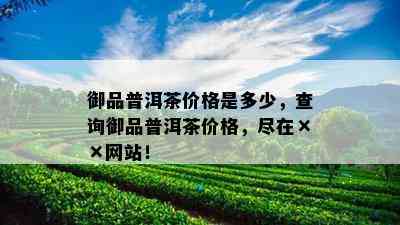 御品普洱茶价格是多少，查询御品普洱茶价格，尽在××网站！