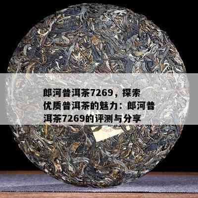 郎河普洱茶7269，探索优质普洱茶的魅力：郎河普洱茶7269的评测与分享