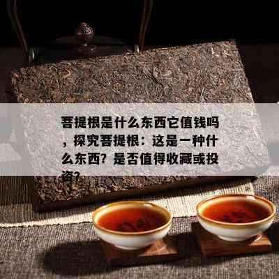 菩提根是什么东西它值钱吗，探究菩提根：这是一种什么东西？是否值得收藏或投资？