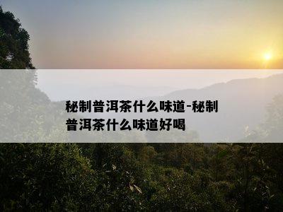 秘制普洱茶什么味道-秘制普洱茶什么味道好喝