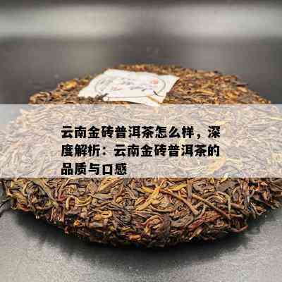 云南金砖普洱茶怎么样，深度解析：云南金砖普洱茶的品质与口感