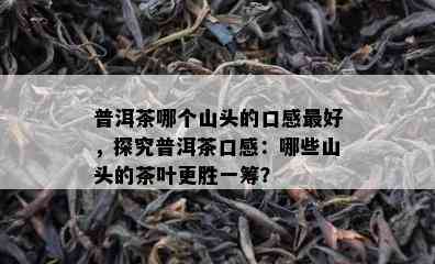 普洱茶哪个山头的口感更好，探究普洱茶口感：哪些山头的茶叶更胜一筹？