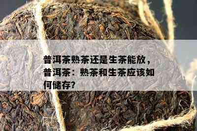 普洱茶熟茶还是生茶能放，普洱茶：熟茶和生茶应该如何储存？